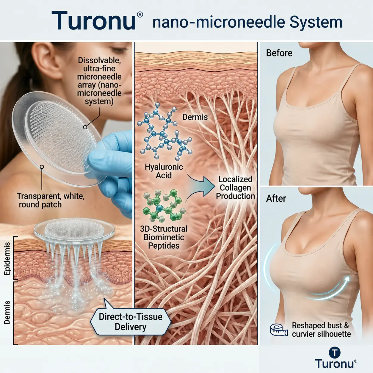 Turonu® Targeted Breast Enhancement Advanced Nano Microneedle Patch