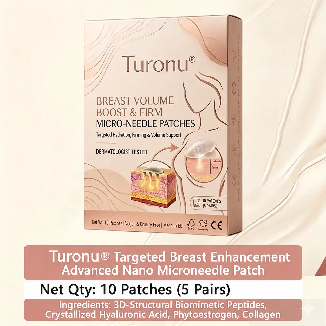Turonu® Targeted Breast Enhancement Advanced Nano Microneedle Patch